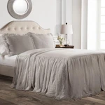 Elegant Ruffle Skirt Bedding Set - 3 Piece Farmhouse Queen Bedspread, Gray. Fixed Price $97.99.