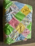Rare 1970S Sears Country Patchwork Twin Comforter And Flat Sheet. Fixed Price $120.00.