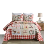 Marcielo 1 Quilt 2 Pillow Shams Set, Christmas Festive Holiday Bedding. Fixed Price $89.00.