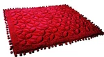 Deep Red Velvet Comforter Luxury Quilt, Fuchsia Queen Teal Bedspread. Fixed Price $284.61.