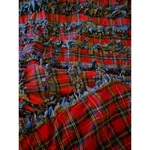 Paula Sweet Boho Rag Red Plaid Full/queen Bedspread Coverlet 2- Euro Shams 29". Fixed Price $74.00.