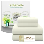 Supreme Elegance Pcs 100% Cotton Full Size Sheets Set, Light Ivory, 400 Thr.... Fixed Price $110.46.