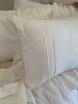 Bella Notte Silk Valentina Pillow Shams Gorgeous Discontinued! Winter White! Two. Fixed Price $399.00.