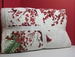 Pottery Barn Red Berry Wreath Quilt Full Queen 92" X 88" Multi Nwt. Fixed Price $269.95.