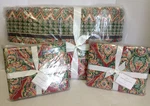 Pottery Barn Harlow Bed Quilt Comforter Queen Red Floral Paisley 2 Euro Shams. Fixed Price $319.99.