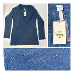 Nwt Aqua Bloomingdales Sz Blue V-neck Cashmere Sweater Kangaroo Pockets $168. Fixed Price $74.99.