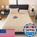 Ziqinpsq Full Size Flannel Fitted Sheet Winter Warm Deep Pocket Bed 15". Fixed Price $49.77.