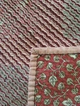 Handmade Cotton Chenille Lap Quilt 41"X61" Red Floral Leaf Design Heavy. Fixed Price $45.99.