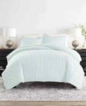 Ienjoy Tranquil Sleep Patterned Duvet Set King/cal Blue Stripe Incl Shams. Fixed Price $59.95.