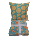 Citrus Pillow & Throw Set Soft Cozy Decorative 18"X18" 50"X60" Blanket. Fixed Price $24.95.