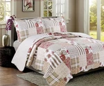 Spring Home 3-PIECE Queen Size Printed Patchwork Quilt Set Pink. Fixed Price $31.19.