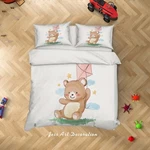 3D Bear Kate Cartoon Kids Quilt Cover Set Duvet Bedding Pillowcases. Fixed Price $99.99.