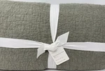 New Pottery Barn Belgian Flax Linen Floral Stitch Full/queen Quilt Loden. Fixed Price $159.96.