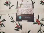 Martha Stewart Collection Quilt King Holly Embroidery Cotton Holiday Bedding. Fixed Price $97.99.