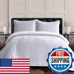 Tribeca Living Lugano Oversized Velvet Quilt Set - All Season Extra Large 2. Fixed Price $123.20.