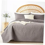 Dark Gray Quilt Set King/cal Size, KING(96"X110") Grey. Fixed Price $47.35.