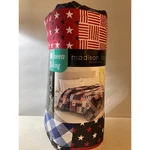 Madison Layne Americana Vintage Patch King Quilt Red White Blue Stars BS588K. Fixed Price $24.00.