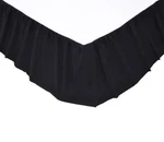 Solid Black 100% Cotton King Bed Skirt, Vhc, Dust Ruffle. Fixed Price $28.99.