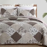 3-PIECE King Queen Quilt Set Soft Warm Bedding Coverlet Bedspread W/ Shams Plaid. Fixed Price $40.48.
