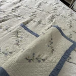 Sunham Home Floral Embroidered 3PC Queen Size Quilt Set. Fixed Price $85.00.