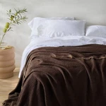 King Textured Waffle Coverlet Dark Fig - Casaluna. Fixed Price $45.99.