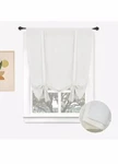 Driftaway Double Layer Linen Blackout Tie Up Curtains Thermal Ivory 25"W X 47"L. Fixed Price $16.79.