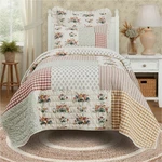 Vhc Brands Rosehill Cottage Floral Gingham Patch Cotton Twin Quilt Set - 3 Pc. Fixed Price $168.75.