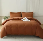 Houseri Queen Size Pumpkin Color Comforter Set Terracotta Bedding Warm Comfy .... Fixed Price $103.07.