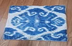 Williams Sonoma Home Ikat Blue And Off White Silk Pillow Cover Great Condition!. Fixed Price $20.00.