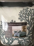 Harbor House Seaside Embroidered Seashell Quilt Set, King/cal King, Dusty Blue. Fixed Price $160.00.