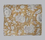 Indian Hand Block Print Kantha Quilt Bedspread Bedding Queen Throw. Fixed Price $91.19.