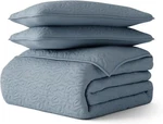 Linen Market Quilts King Floral Stitch Duskblue 3PC Set. Fixed Price $44.99.