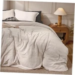 100% Cotton Waffle Weave Duvet Cover Set Pre-washed Queen Linen (stripe). Fixed Price $91.56.