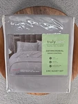 Truly Calm 3 Pc Duvet Set King Gray Antimicrobial Odor Control Heiq. Fixed Price $33.07.