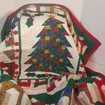 American Pacific County Christmas Throw Hand Quilted Patchwork 58X50 Wall. Fixed Price $69.17.