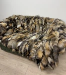 Luxury Fur Blanket. Real Fox Blanket, Fluffy Throw, 90 85 Inches. Fixed Price $1010.00.