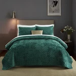 Liians Luxury Velvet Quilt Bedding Set Ultra Soft Comforter Elegant. Fixed Price $154.37.