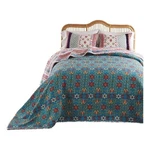 Benjara Ello 3PC Queen Bedspread And Pillow Sham Set- Multicolor Bohemian Print. Fixed Price $188.07.