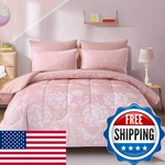 Menghomeus Girls Comforter Set Queen Size 7 Pieces Bed Bag Ombre Pink. Fixed Price $65.99.