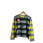 Lisa Todd Small Lucky Star Striped Sweater Cozy Celestial Preppy. Fixed Price $48.00.