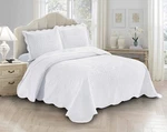 3PC Embossed Coverlet Bedspread Set Oversized Solid Floral Daisy Pa.... Fixed Price $40.65.