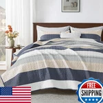 Andency King Quilt Set Yellow Blue, 3 Piece Ultra Soft Lightweight Bedding. Fixed Price $85.84.