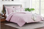 Fieldcrest Elderberry Purple Stripe Full/ Queen Bed Quilt, 90X96IN $170 Retail. Fixed Price $67.39.