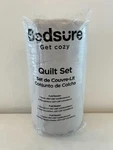Bedsure Get Cozy Full / Queen 90" X 96" Quilt & Pillowshams Gray Comforter Set. Fixed Price $22.47.