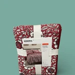 Sonoma Full Queen Reversible Cotton Asma Floral Quilted 90 X 95 Red Black. Fixed Price $94.46.