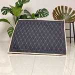Martha Stewart Artisan Quilt Collection Standard Pillow Sham Navy Blue Diamond. Fixed Price $40.00.