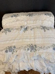 Pottery Barn Loveshackfancy Rosette Embroidered Quilt, King, Blue, New!. Fixed Price $265.00.