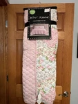Betsey Johnson Twin Reversible Quilted 2-PIECE Set Pink Floral 86X68. Fixed Price $55.00.