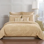 3-PC Nostalgia Sena Queen Quilt Set Beige Farmhouse 100% Cotton Scroll Motif. Fixed Price $125.96.
