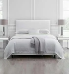 Sferra Idetta Queen Duvet Cover 3 Sham Ice Blue Gray Mosaic Crystal Facets Italy. Fixed Price $799.00.